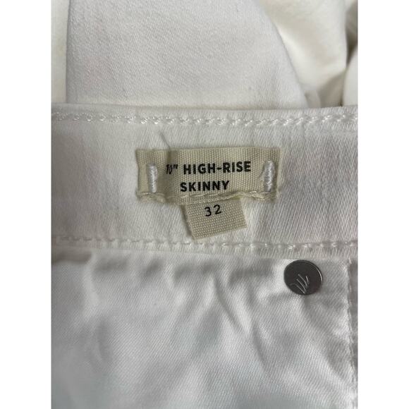 Madewell 10" High-Rise Skinny button denim jeans raw hem women's size 32 - Picture 4 of 6